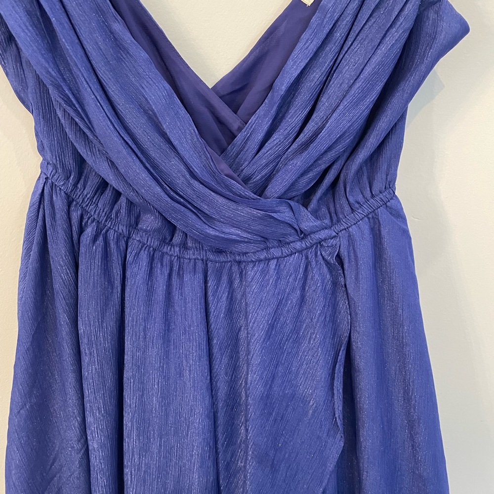 Double Zero Blue Athens Tunic Wrap Dress Size Small - Picture 3 of 7